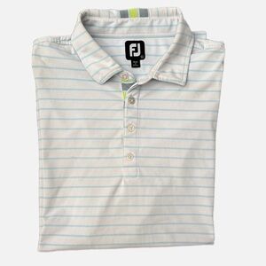 FootJoy Classic Stripe White Men’s Size XL Golf Polo Shirt
